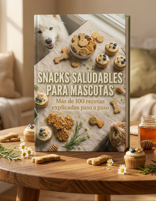 "Snacks Saludables para tu Mascota: +100 Recetas con Ingredientes Naturales"